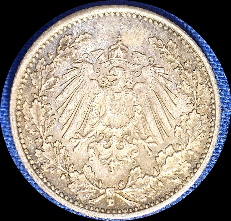 Unlisted-German-Half-Mark-Re-Punched-Date